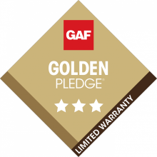 GAF Golden Pledge logo